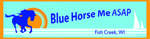 Blue Horse bumper sticker