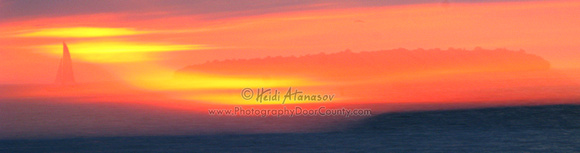 Eagle Harbor Sunset Photo Orange   Abstract II IMG_55749,25x35
