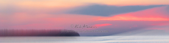Eagle Harbor Sunset Pink Abstract I  IMG_7633 9x35